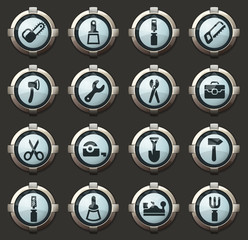 Work tools icons set