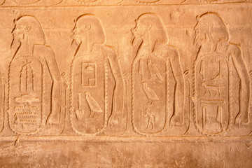 Egyptian symbols of Karnak temple in Luxor, Egypt