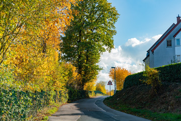 Fototapeta premium Beautiful fall color around country side of Iserlohn