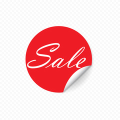 Sale sticker. Special offer banner template design. Vector illustration.