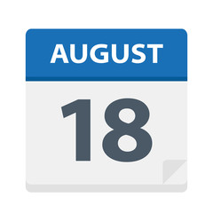 August 18 - Calendar Icon