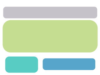 Obraz premium Bunte rechtecke auf dem weissen Hintergrund