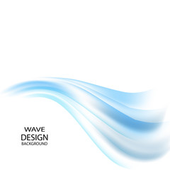 Vector abstract background with soft blue waves. Background for presentation, booklet, leaflet.