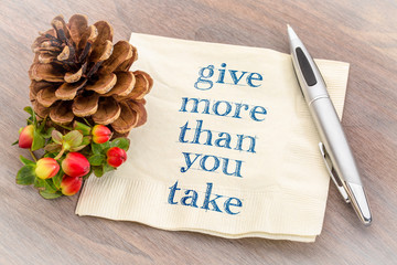 Give more than you take