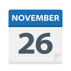 November 26 - Calendar Icon