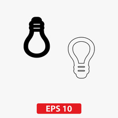 Lightbulb icon. Vector