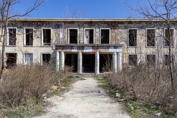 Fototapeta na wymiar Abandoned Soviet era army base near Szentkirályszabadja, Hungary
