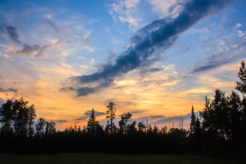 sunset in the country