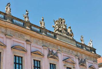 Fototapeta na wymiar Old Arsenal exterior statues in Berlin, Germany.