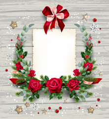 Floral holiday card