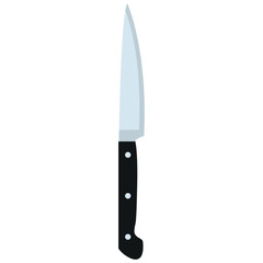 Kitchen knife. Knife for cutting vegetables. Vector illustration. EPS 10.