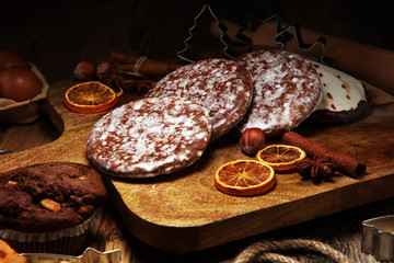 Typical German Gingerbreads such as Lebkuchen and Aachener Printen