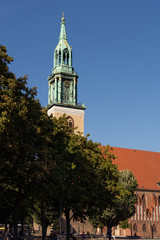 St. Mary's Church in central Berlin near Alexanderplatz, Marienkirche, Germany