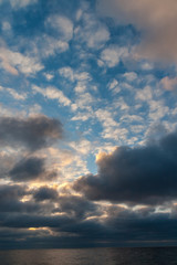 frozen sea side beach in winter with lots of ice and snow