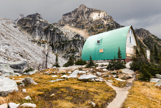 Conrad Cain Hut in the Bugaboos