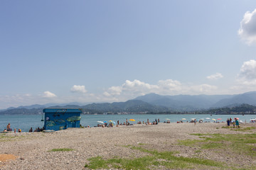 Beach on the Black Sea in Georgia