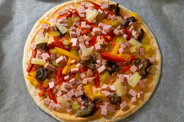 Homemade pizza with paprika
