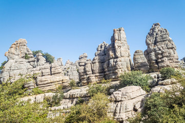 Fototapeta na wymiar El Torcal rock formations, Andalusia, Spain
