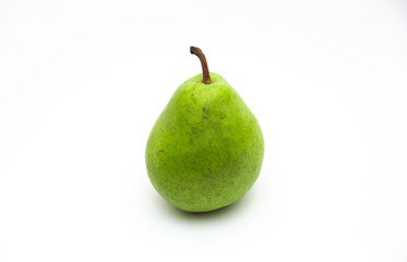 green pear isolated on white background