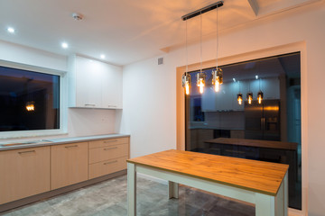 Modern kitchen interior in the house