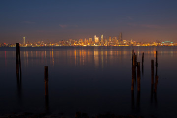 old wooden pier at sunset