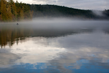 lake in the fog