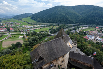 country village rooftops in Slovakia