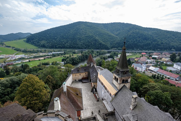 Fototapeta na wymiar country village rooftops in Slovakia