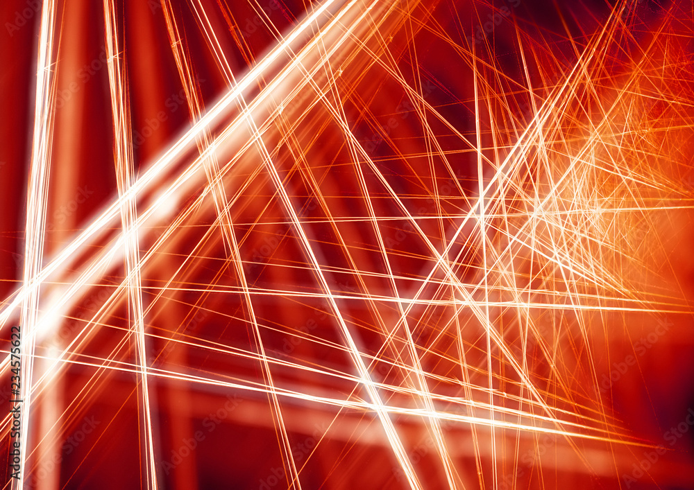 Poster background of red intersecting beams