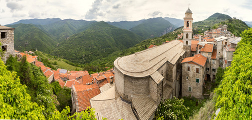 Medieval church in Triora, Liguria, Italy