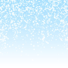 Naklejka na ściany i meble Beautiful falling snow Christmas background. Subtl