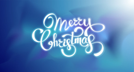 Merry Christmas greeting card. Vector colorful template
