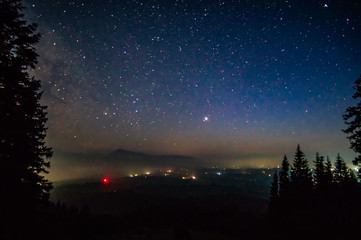 Fototapeta premium Night in the village