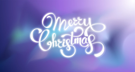 Naklejka na ściany i meble Merry Christmas greeting card. Vector colorful template
