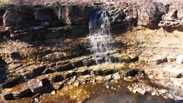 natural waterfall and stream