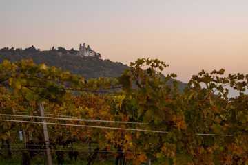 The Leopoldskirche on top of the Leopoldsberg in Vienna on an early morning
