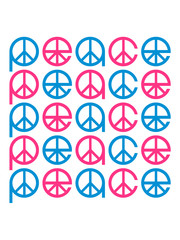 muster bunt text peace zeichen symbol frieden krieg hippie liebe böse gut logo design