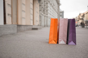 Three shopping bags