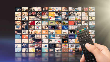 Television streaming video. Media TV on demand