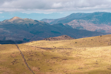 Mountain valley road landscape