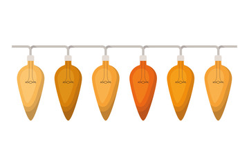 christmas lights isolated icon