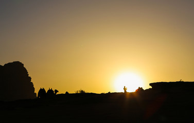 Beautiful sunset in arabic desert