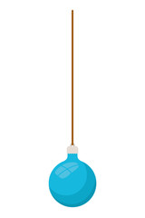 christmas ball hanging isolated icon