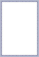 Vector frame for diploma or certificate. Template. Vector illustration.