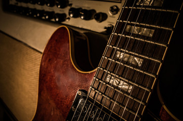 Vintage Electric Guitar & Amplifier