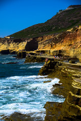 Coastline of the Cabrillo National Monument in San Diego, California