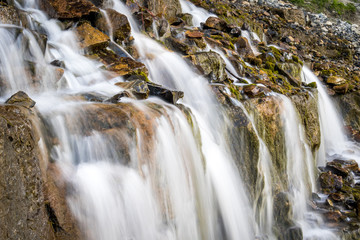 Side shot of Rocks on Waterfall