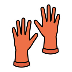 industrial rubber gloves icon
