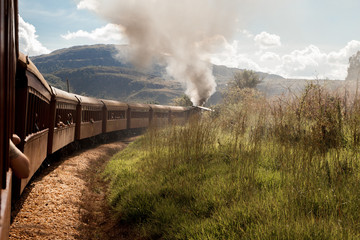 Train and fog