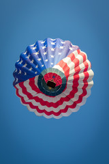 Looking Up Directly Below American Flag Patriotic Flag Hot Air Balloon © Dallas
